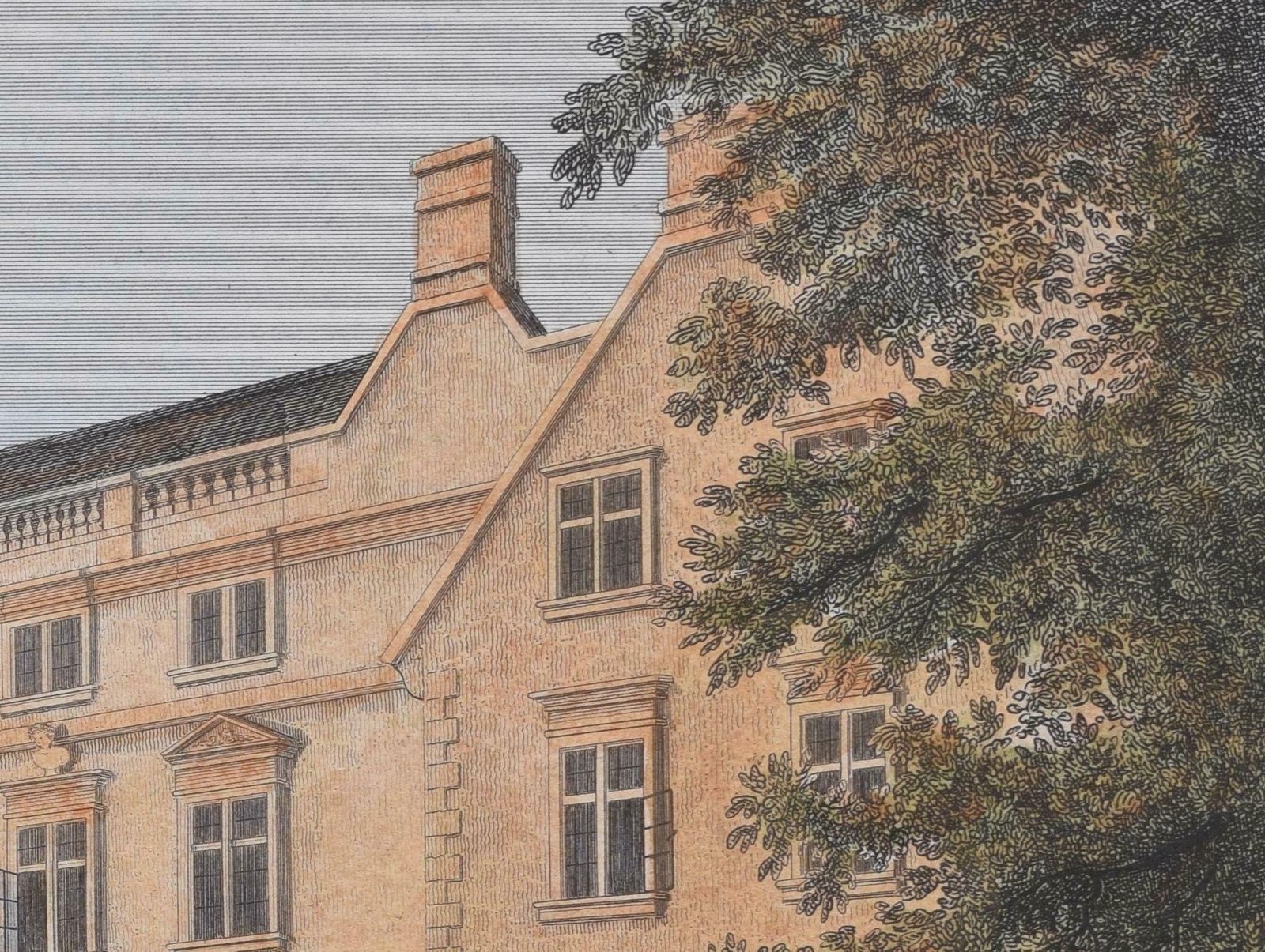 Magdalene College, Cambridge Pepys Library Hand Coloured Etching After Harraden photo 250.0