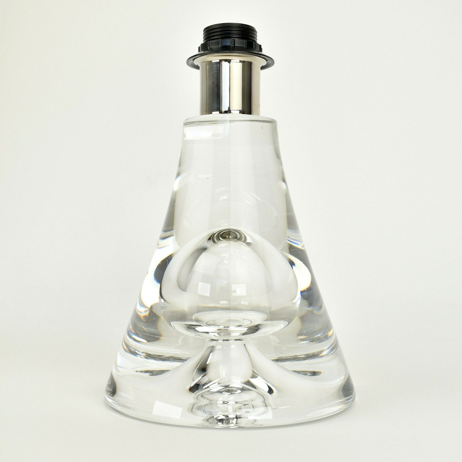 Mid Century Modern Crystal Glass Table Lamp | Modernist Bubble Art Murano Accent Light | Scandinavian Josef Frank Svenskt Tenn 1960s 1970 photo 991.0
