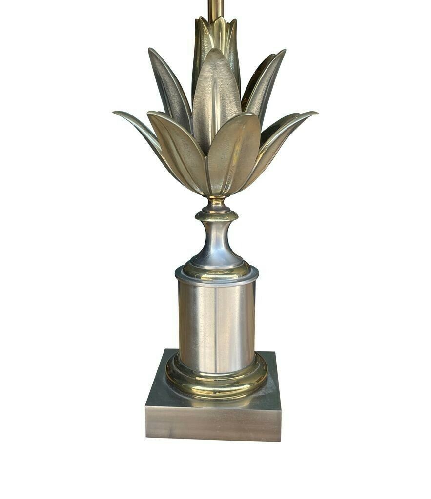 3150.0 An Orignal 1960s Maison Charles "Lotus" Lamp With Spun Metal Shade photo