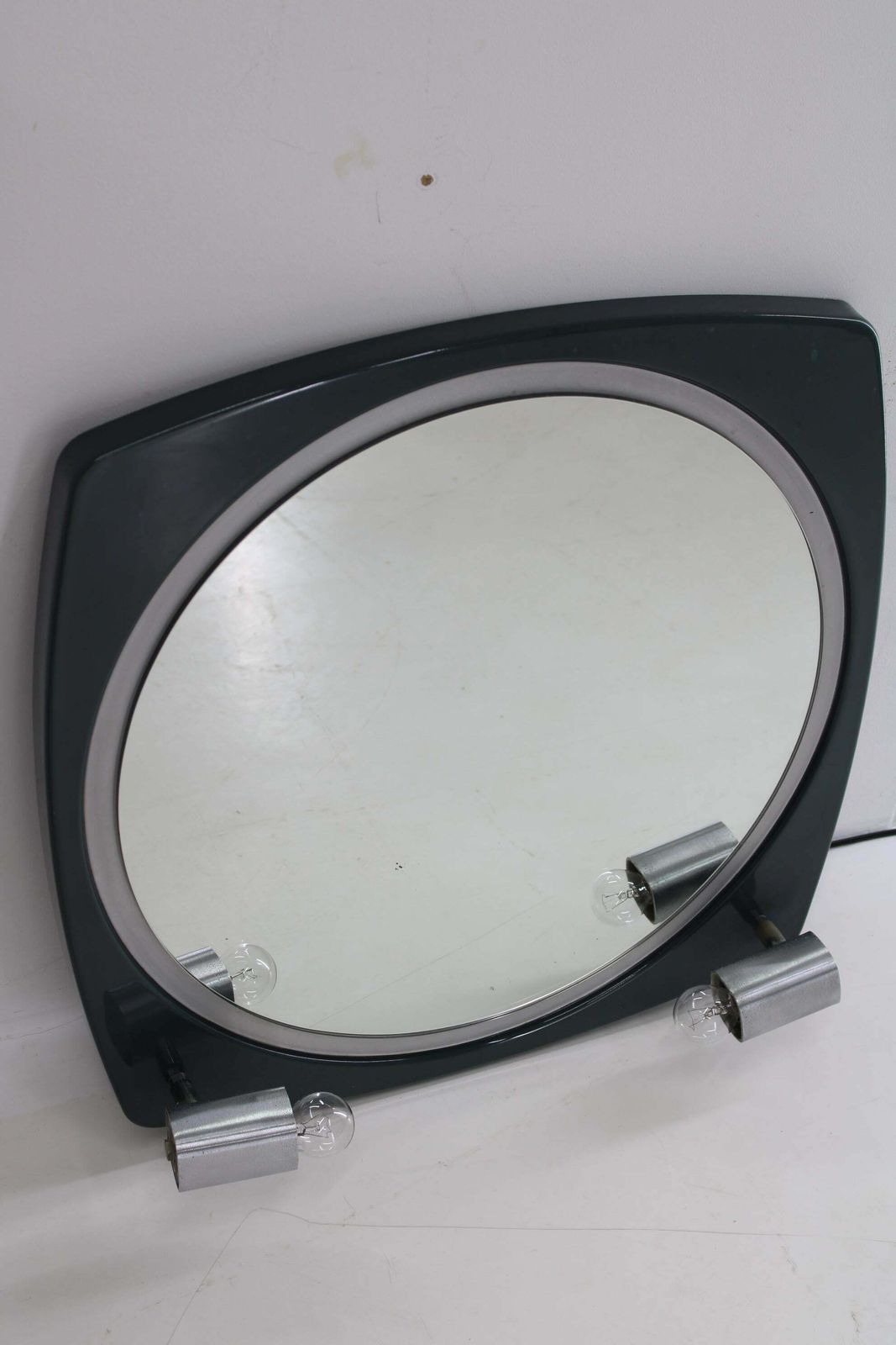 1970s Mirror With Lights By Thema , Italy photo for sale