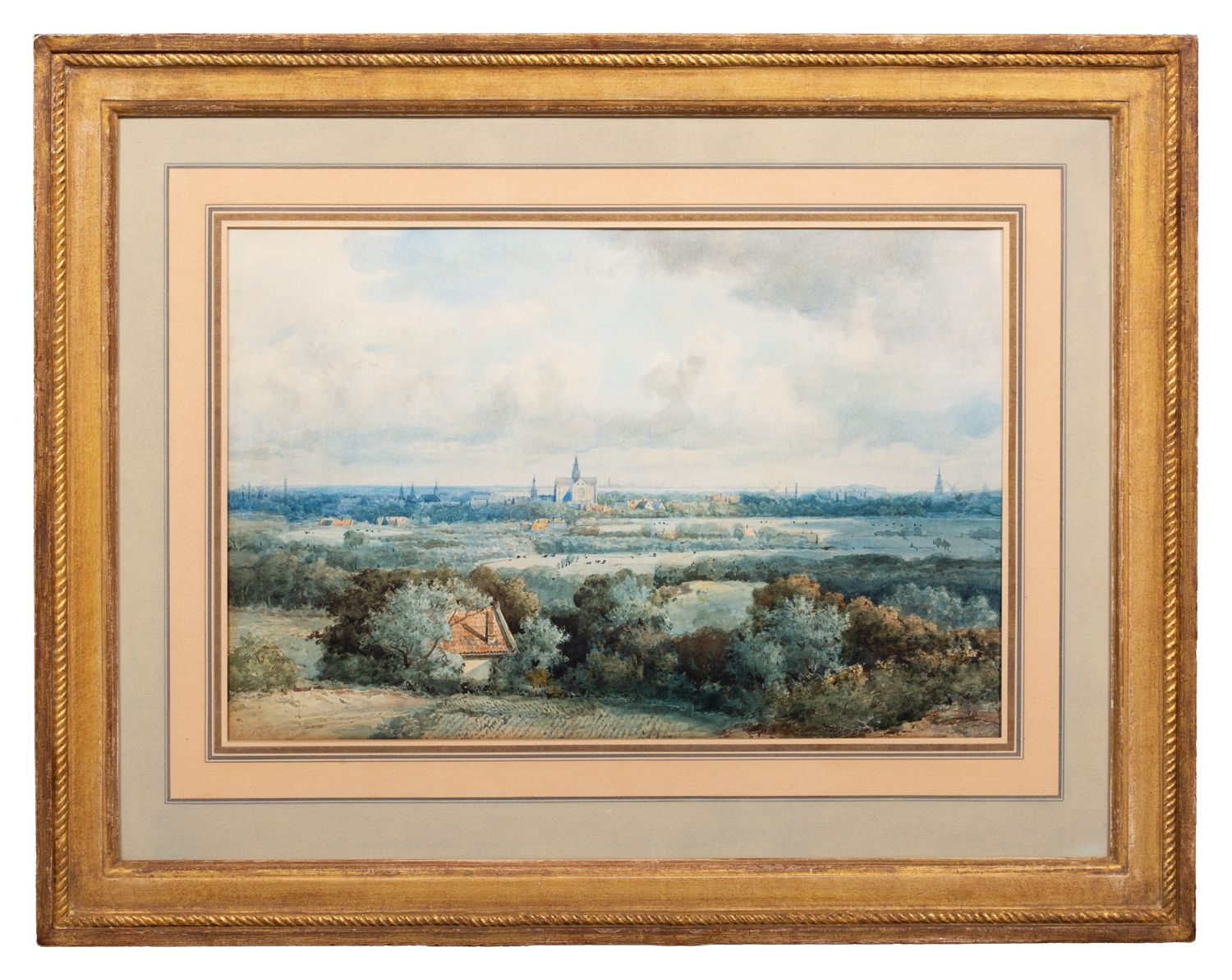 'View Of Haarlem With The St. Bavo' By Johannes Joseph Destrée ( 1827 – 1888 )