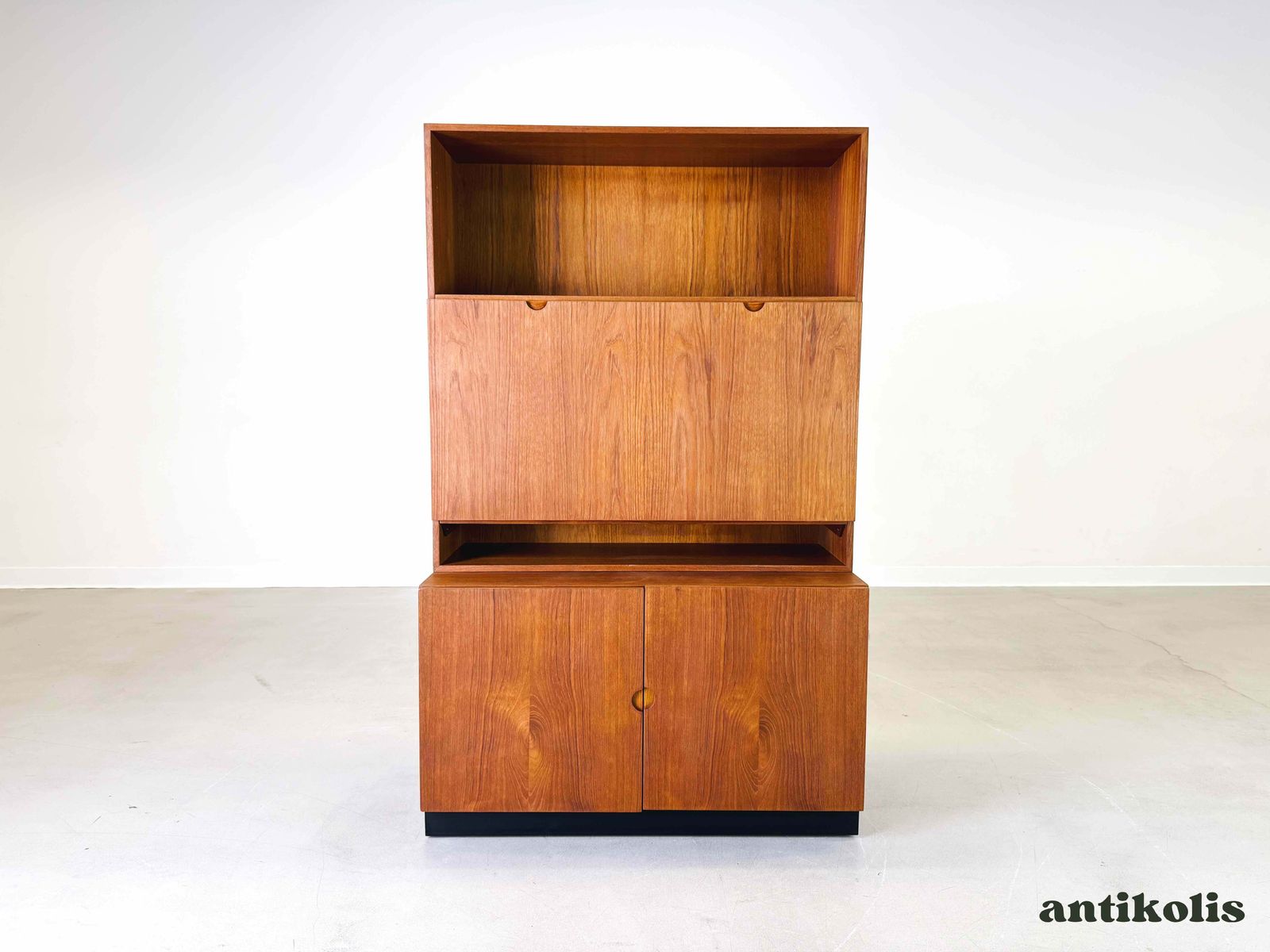 Mid Century Secretary Bookcase Bramin Sven Ellekär Teak Shelf Cabinet photo furniture