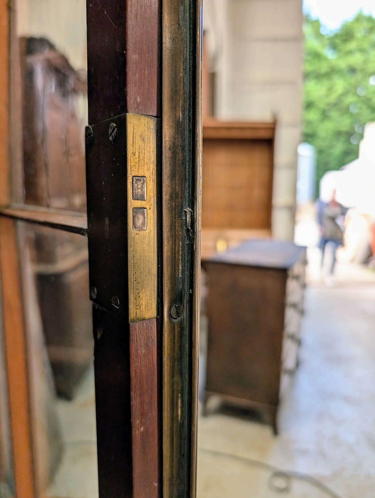 Elegant Late Georgian Glazed Satinwood Banded Mahogany Bookcase On Chest With Bracket Feet photo buy
