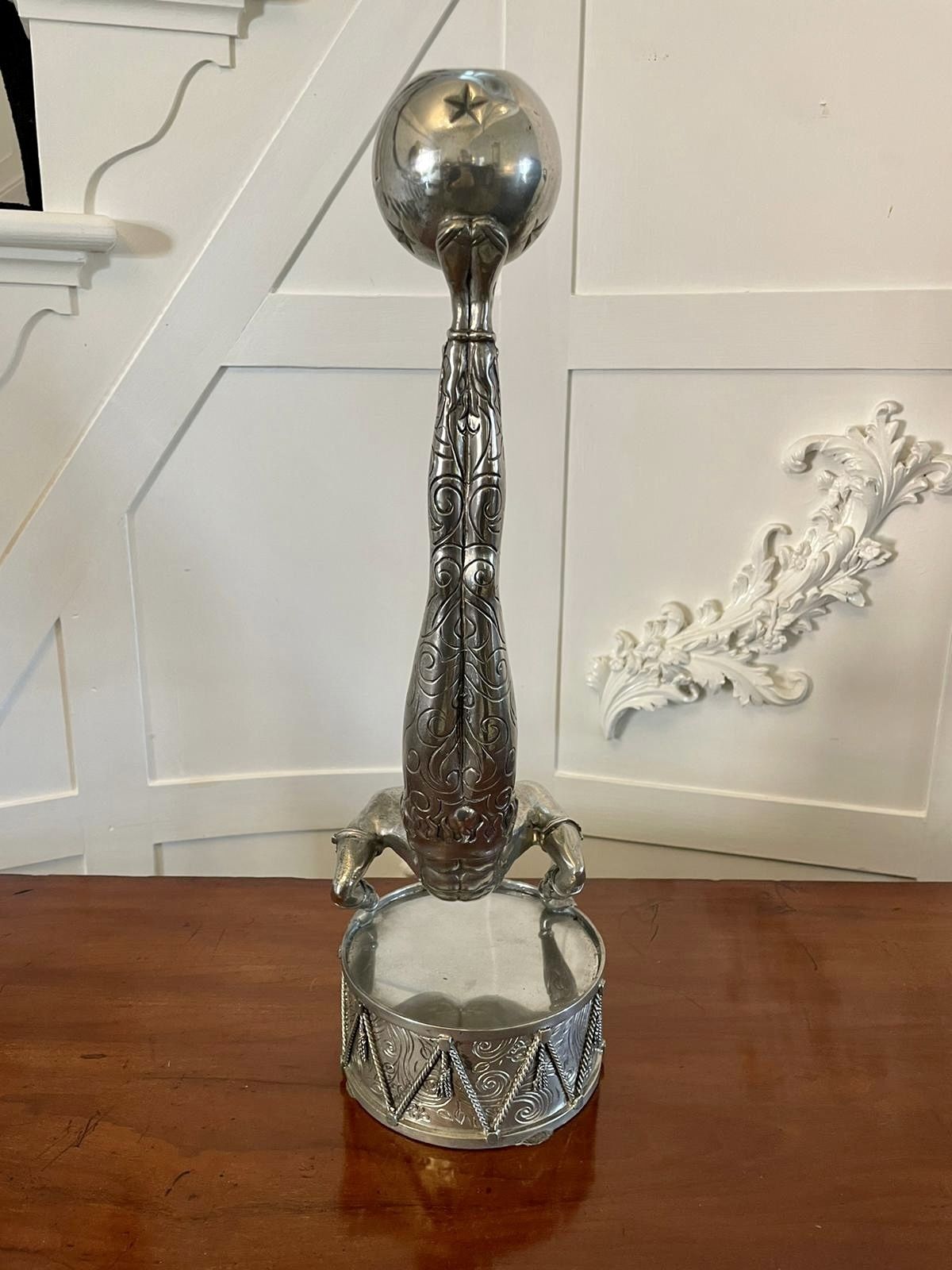Unusual Pair Of Antique Quality 20th Century Silver Plated Candlesticks photo 2125.0