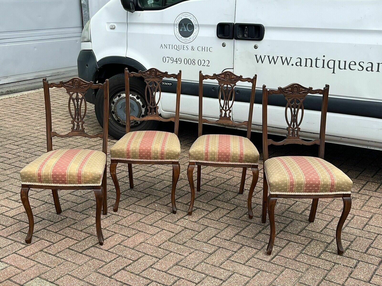 Edwardian Set Of Dining Chairs. photo for sale