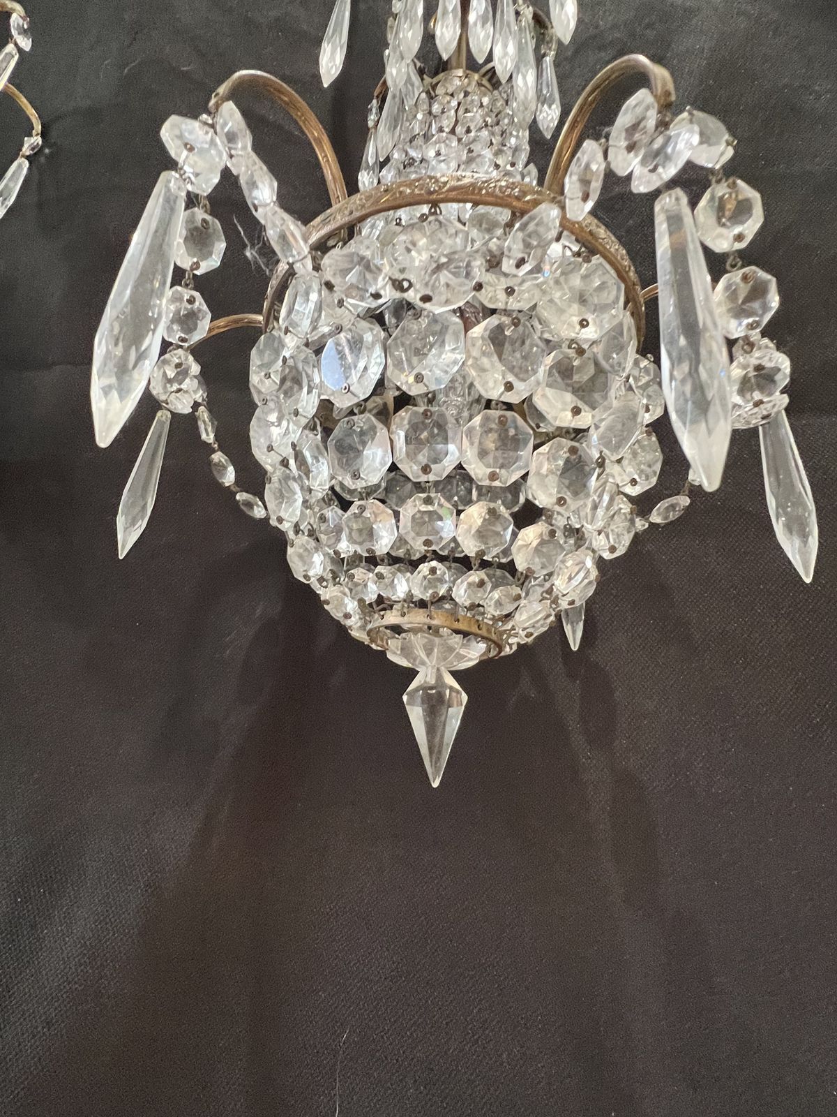 A Set Of Three One Light French Empire Antique Chandelier photo buy