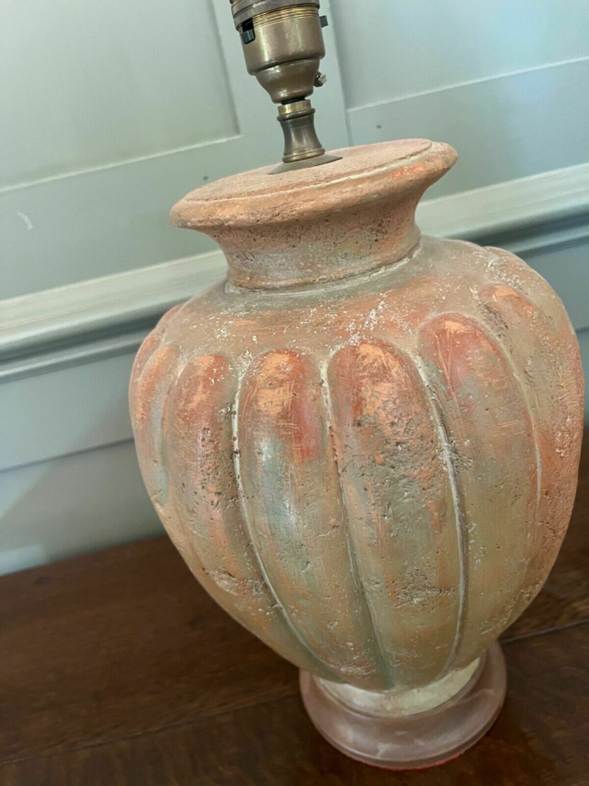 Table Lamp Vintage Art Studio Pottery Circa 1960’s Unique Piece Re Wired photo 79.0