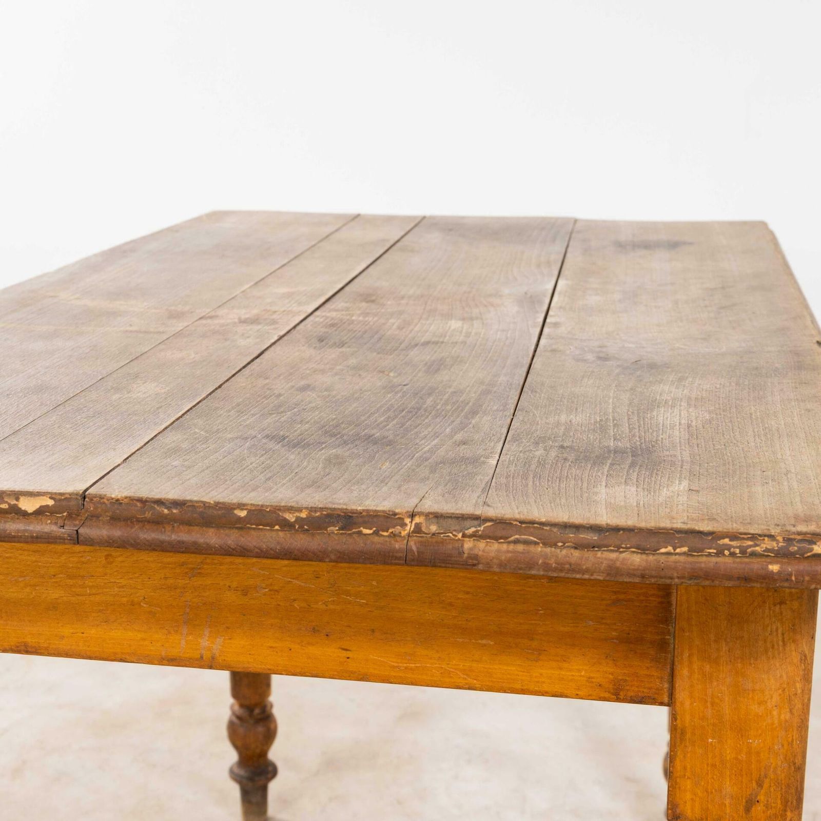 1940’s Original French Fruitwood Compact Dining Table – Bobbin Leg photo furniture