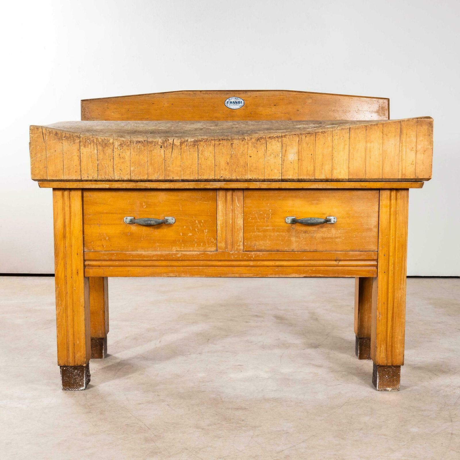 1950’s Large Belgian Butchers Workstation – Butchers Block