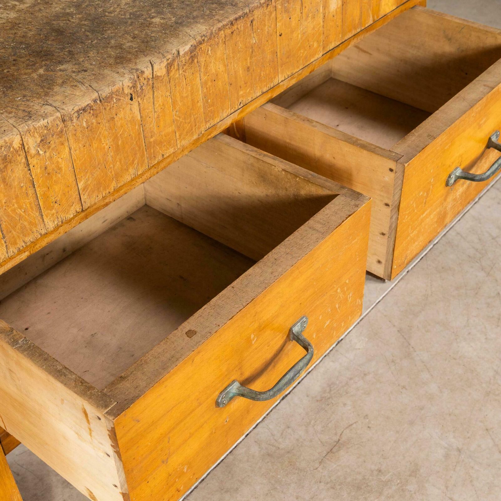 photo for sale 1950’s Large Belgian Butchers Workstation – Butchers Block
