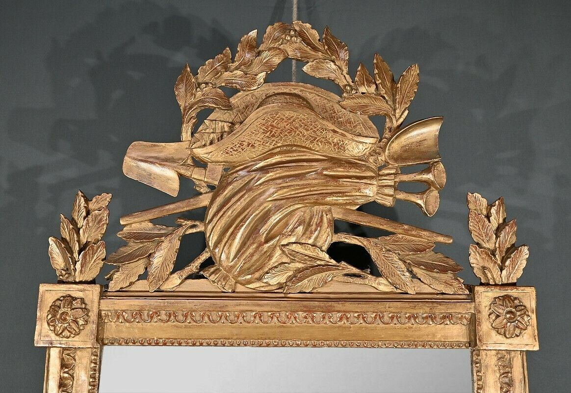 Important Gilded Wood Mirror, Louis XV Period – 1768 photo 3350.0