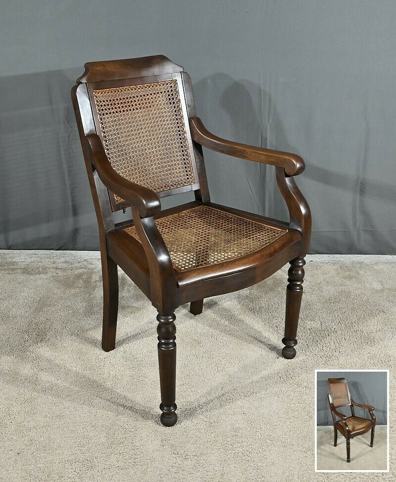 Solid Beech Barber Chair, Louis Philippe Style – Early 20th Century