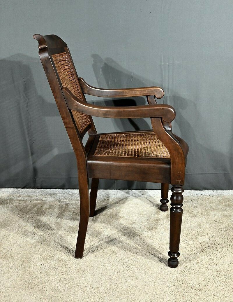 Solid Beech Barber Chair, Louis Philippe Style – Early 20th Century photo 810.0
