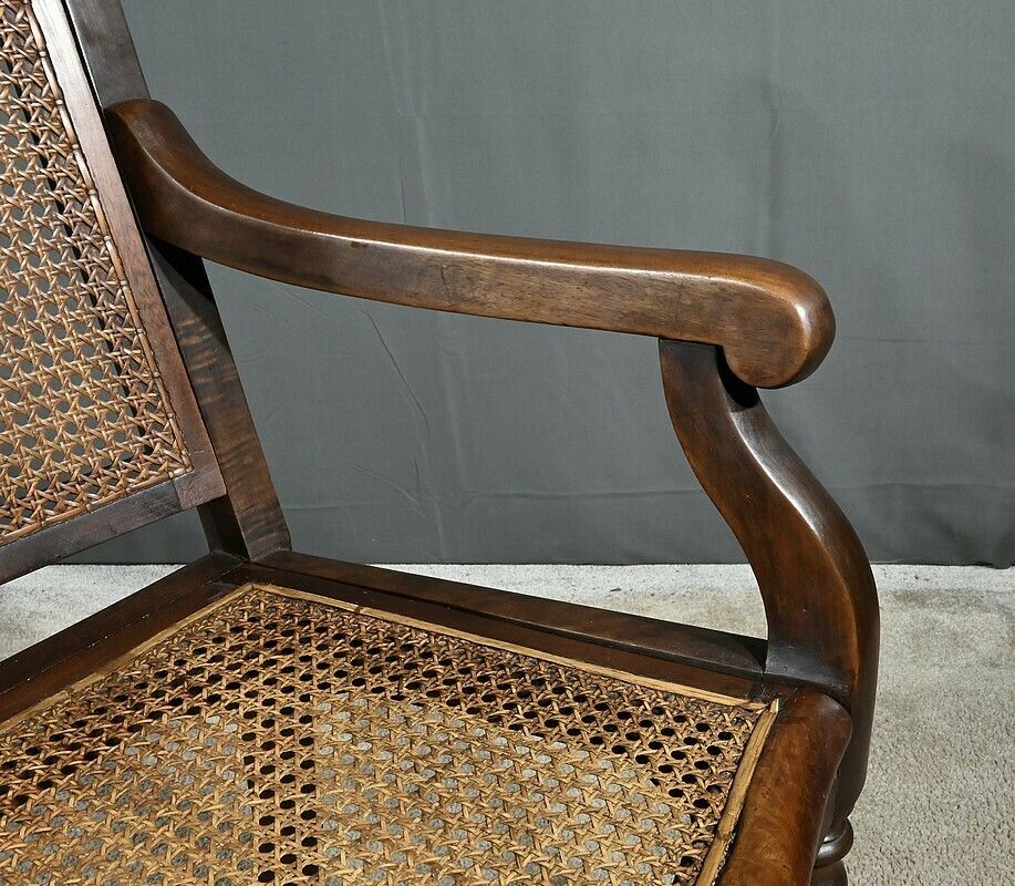 Furniture Solid Beech Barber Chair, Louis Philippe Style – Early 20th Century photo