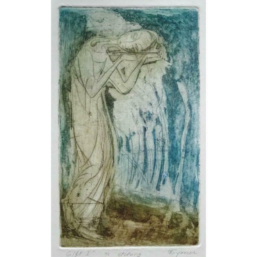 Jekaterina Gryazeva Gift I. 1992, A / E, Paper, Etching, 23x13 Cm 1992