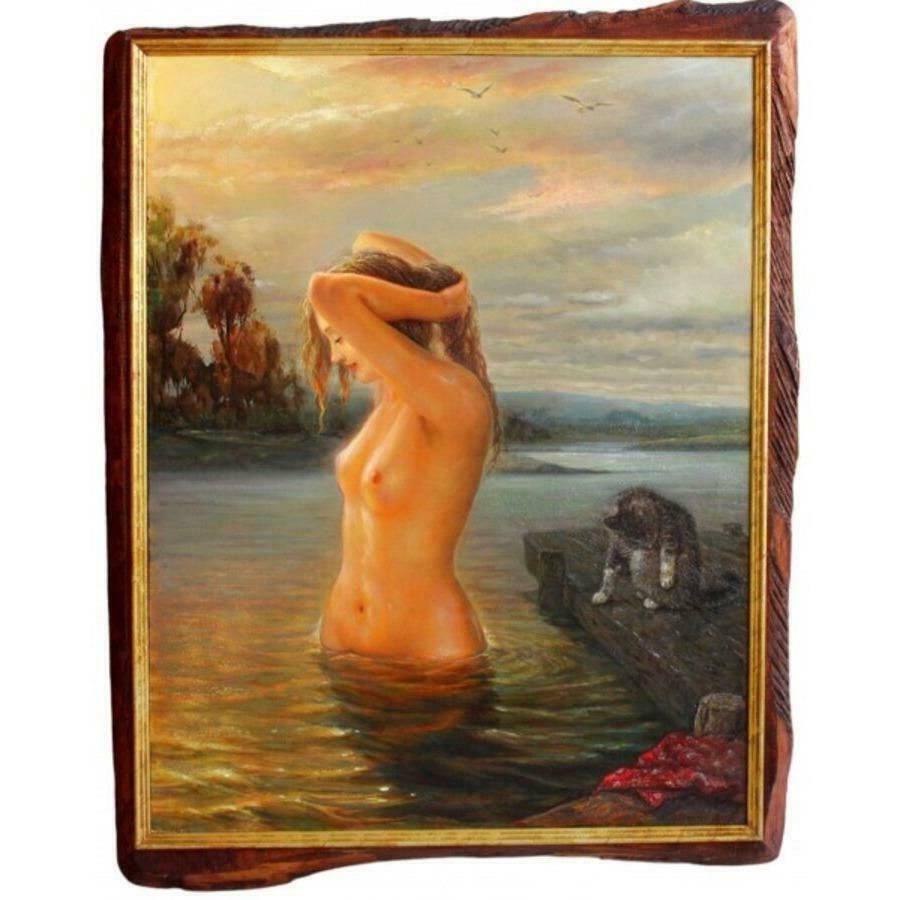Igor Maikov Swimming At Sunset. 2005. Canvas, Oil, 90x70 Cm 2005 photo furniture