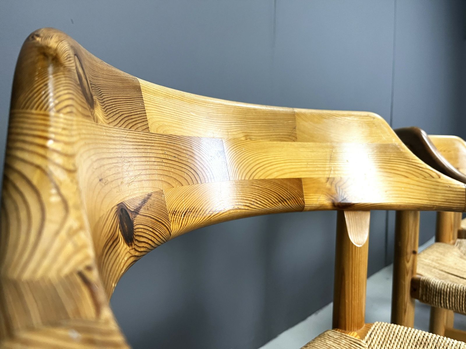 Rainer Daumiller Pine Wood Dining Chairs For Hirtshals Savvaerk   Set Of 4   1970s photo for sale