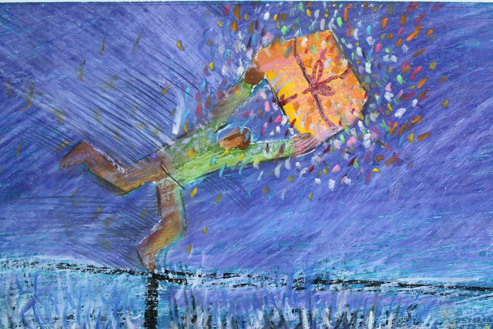 Atis Ievins Christmas. 1997, Cardboard, Mixed Media, 18.5x25 Cm 1997 photo for sale