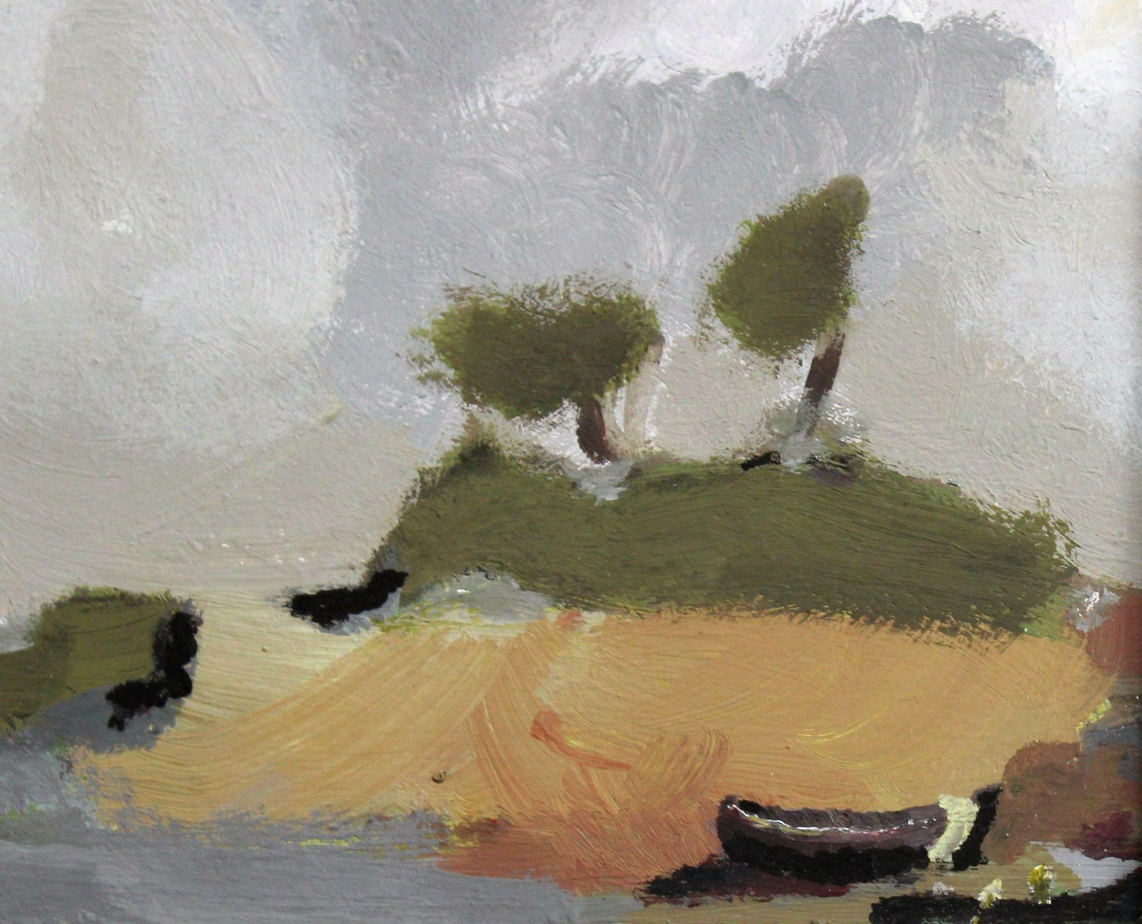 Victor Karnauh Landscape. Oil On Canvas, 14x20 Cm photo for sale