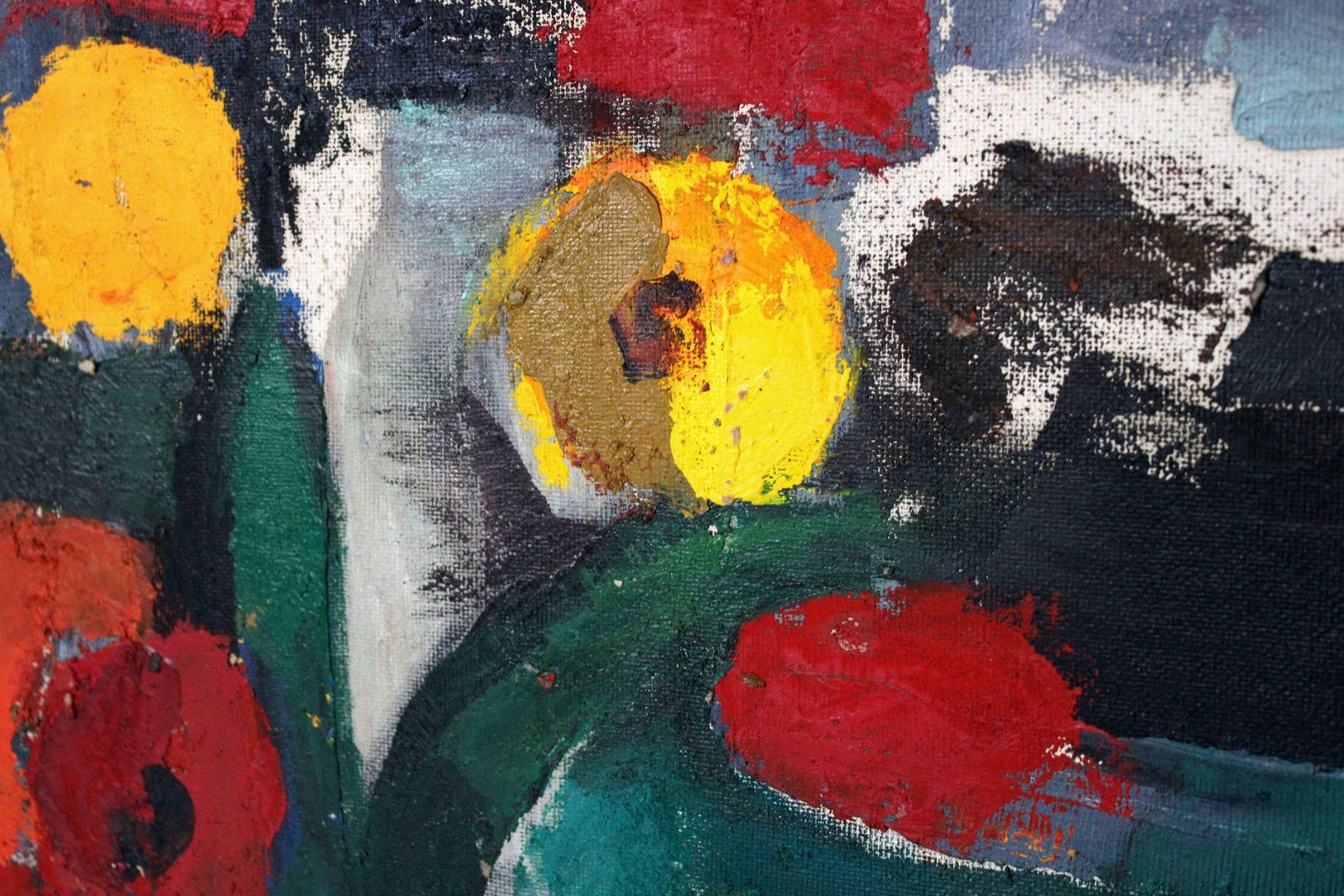 Aleksandr Rodin Still Life With Tulips. Cardboard, Oil, 85x74 Cm photo vinterior