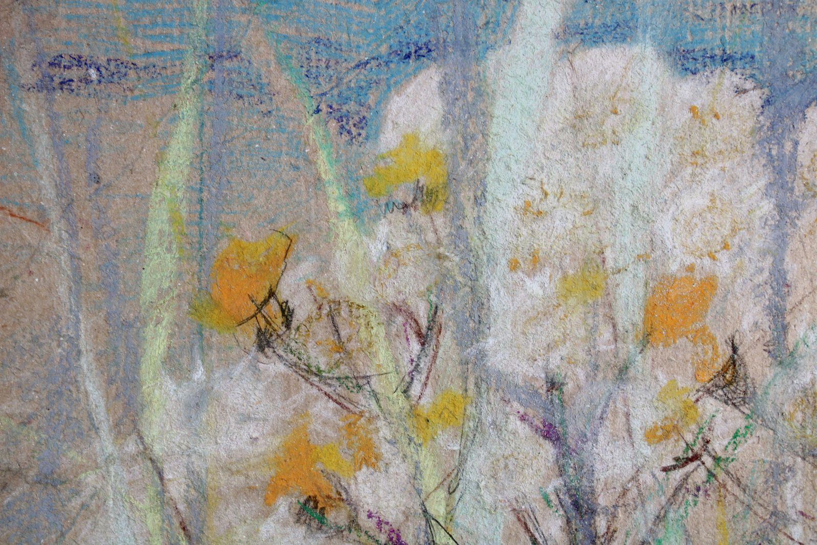 Victor Karnauh Feeling Of Spring. Paper, Pastel 21x23 Cm photo for sale