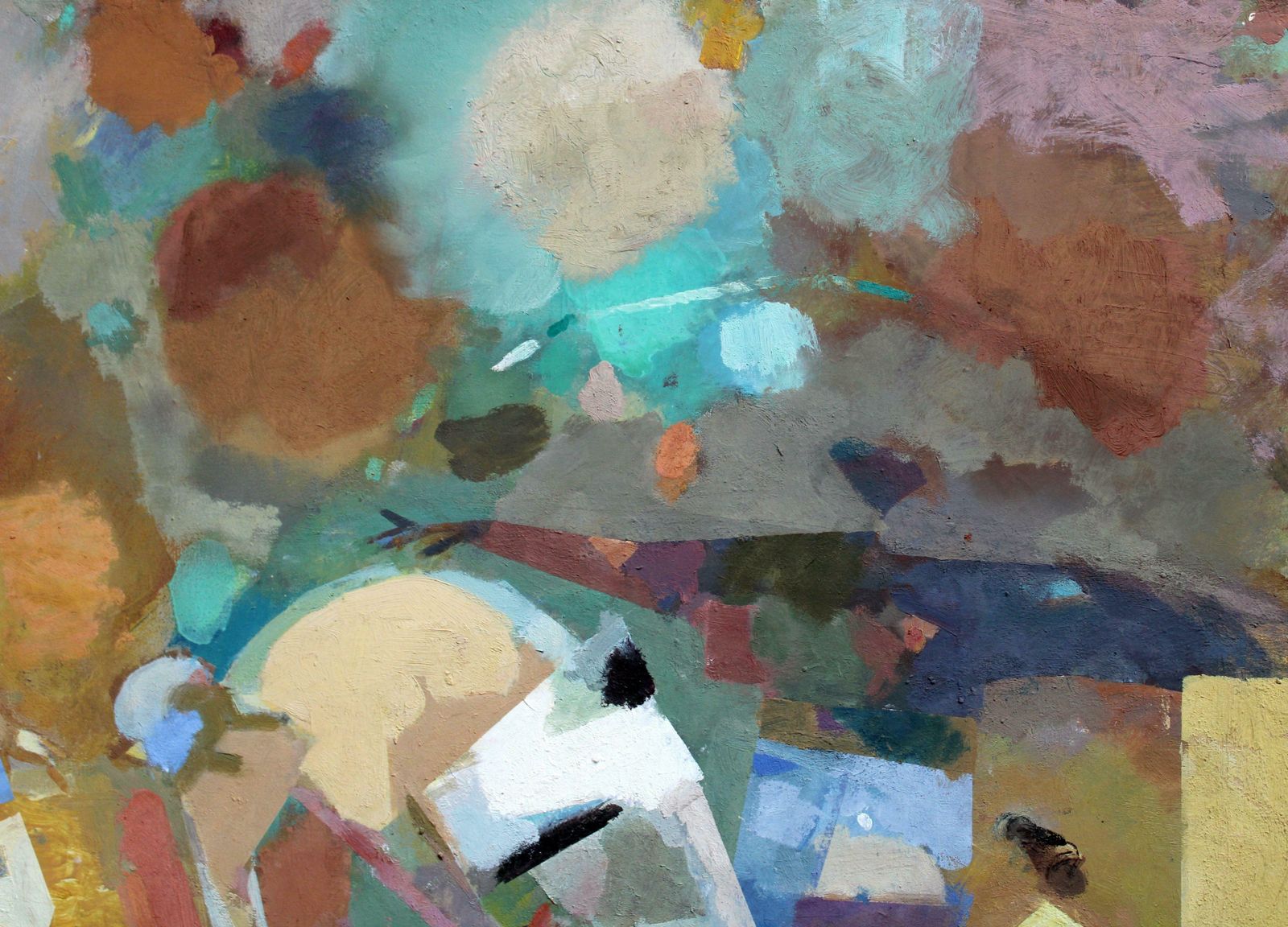 Victor Karnauh Game. Oil On Canvas, 63 X 67 Cm photo 1546.0