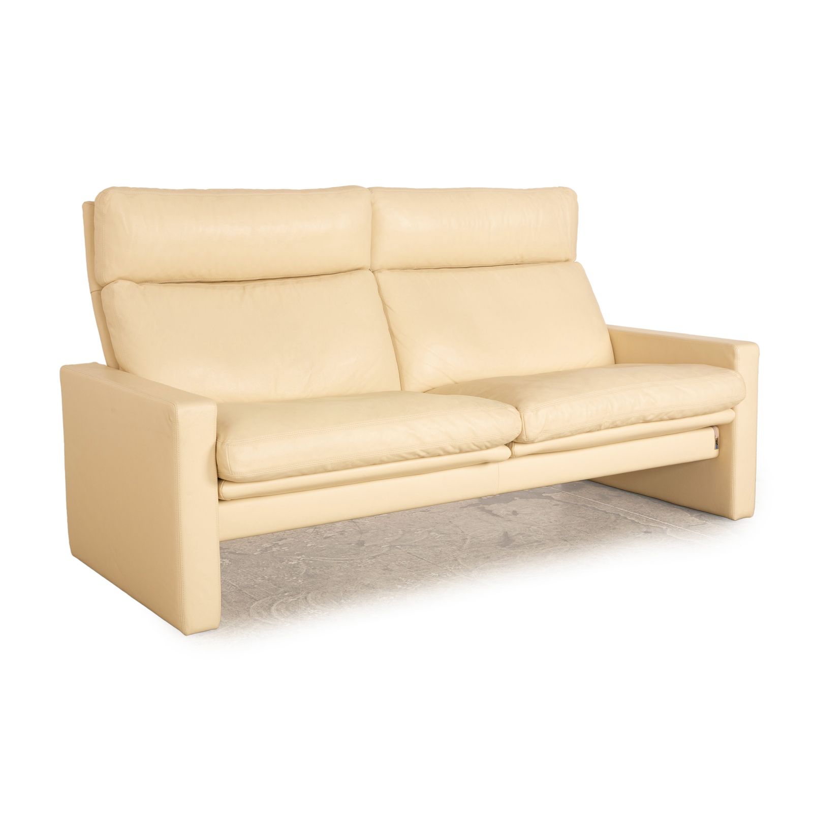 photo furniture Canapé 3 places Erpo Manhattan en cuir crème, fonction manuelle