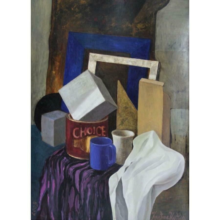 Kristine Kvitka Still Life. Cardboard, Oil, 96x69.5 Cm 2003