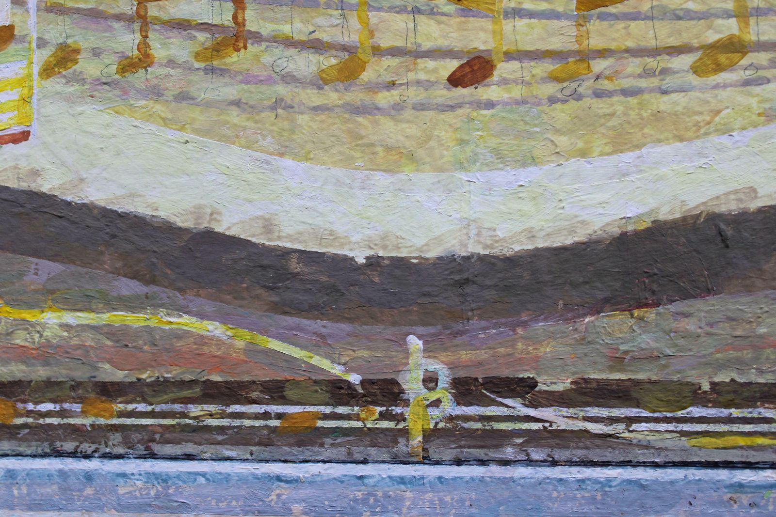 Victor Karnauh Song. Cardboard, Tempera 22.5x59 Cm photo Art