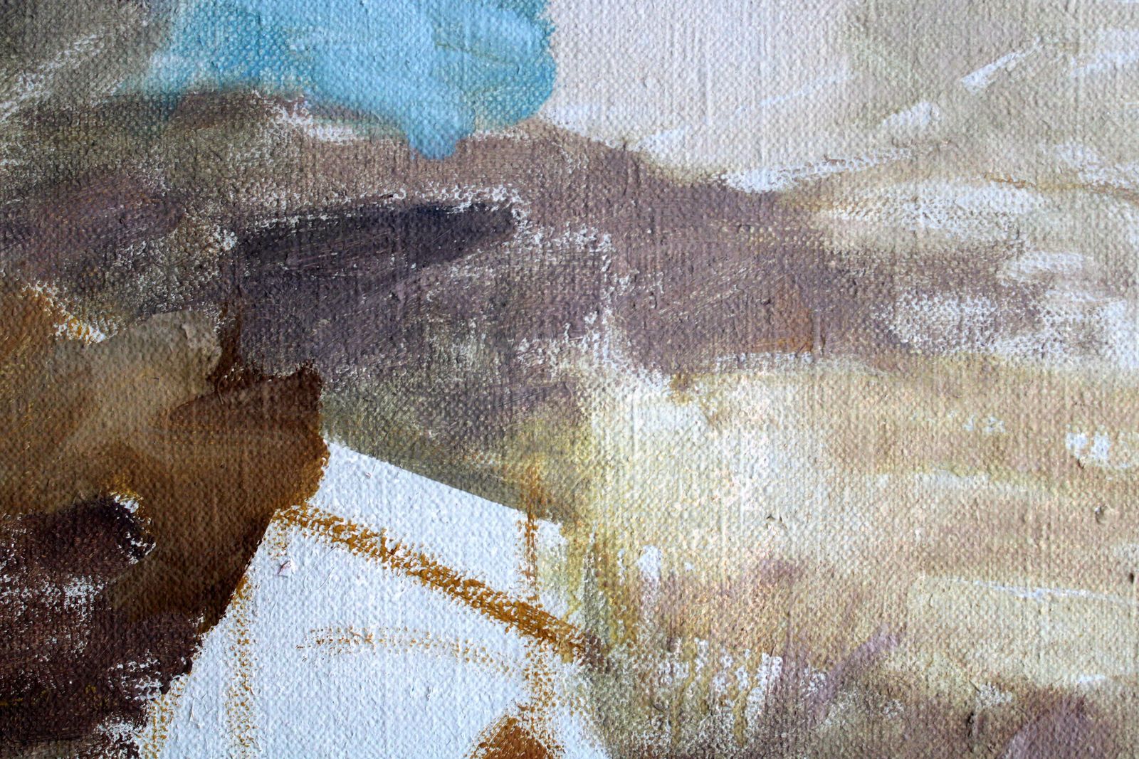 Victor Karnauh Wind. Oil On Canvas, 95x116 Cm photo vintage