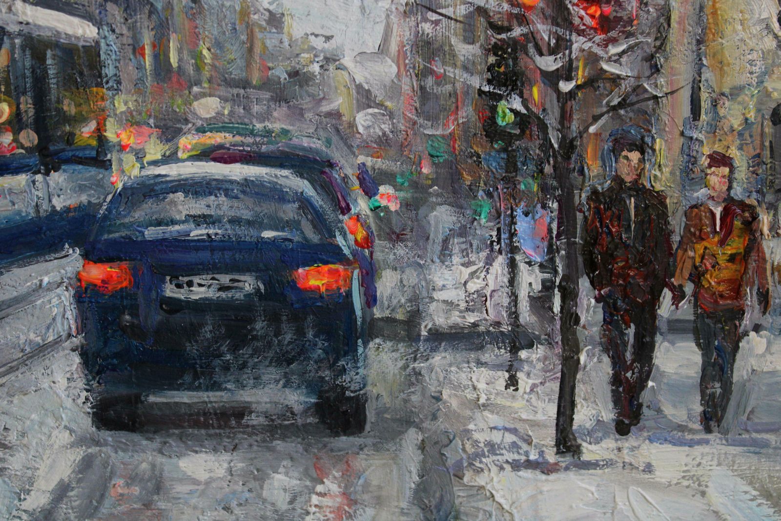 Rolands Krisjans Winter In The City. Oil On Canvas, 73.5x85 Cm photo vinterior