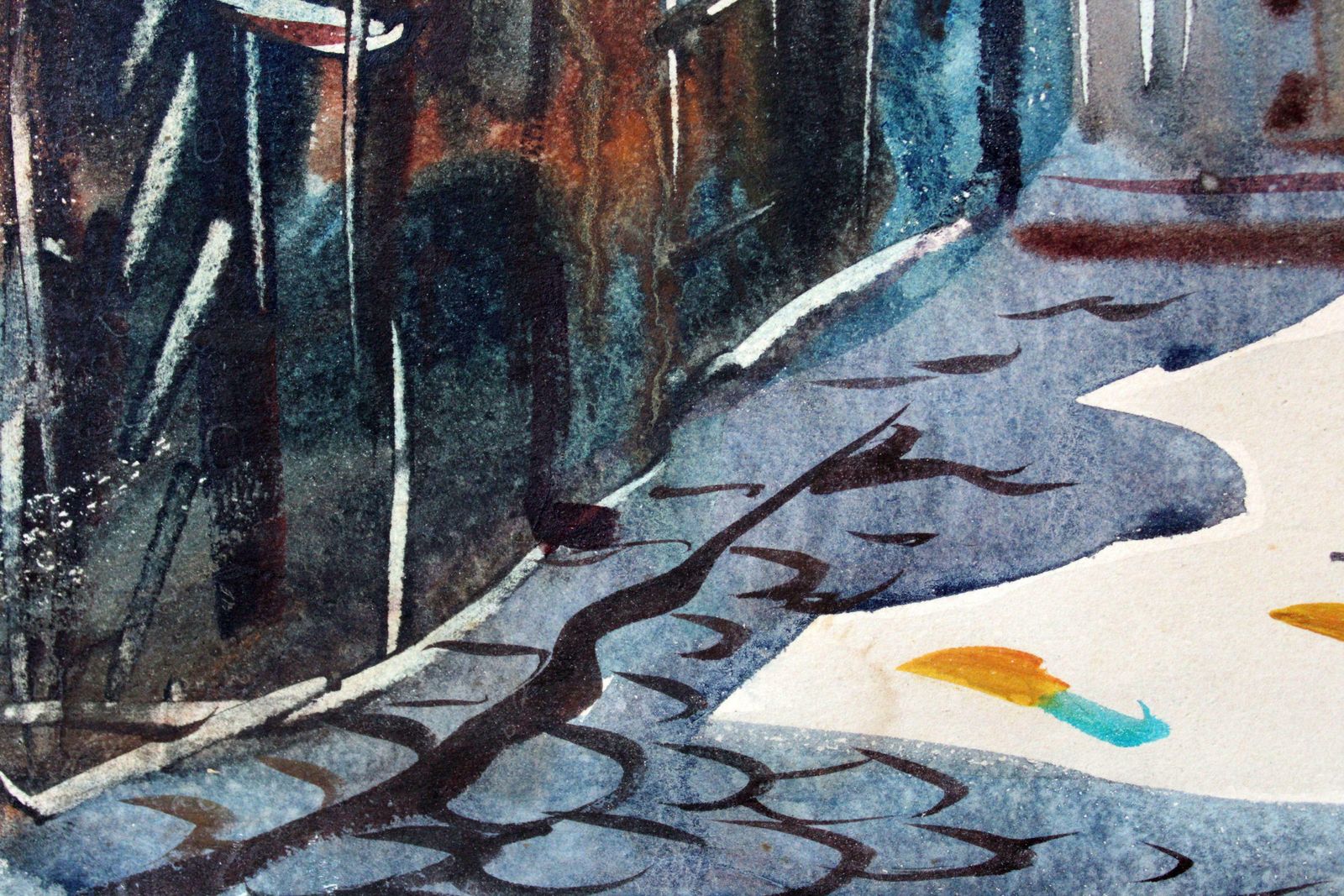 Janis Brekte Sunny Day In Old Riga. Paper, Watercolor, 42x30, 5 Cm photo buy