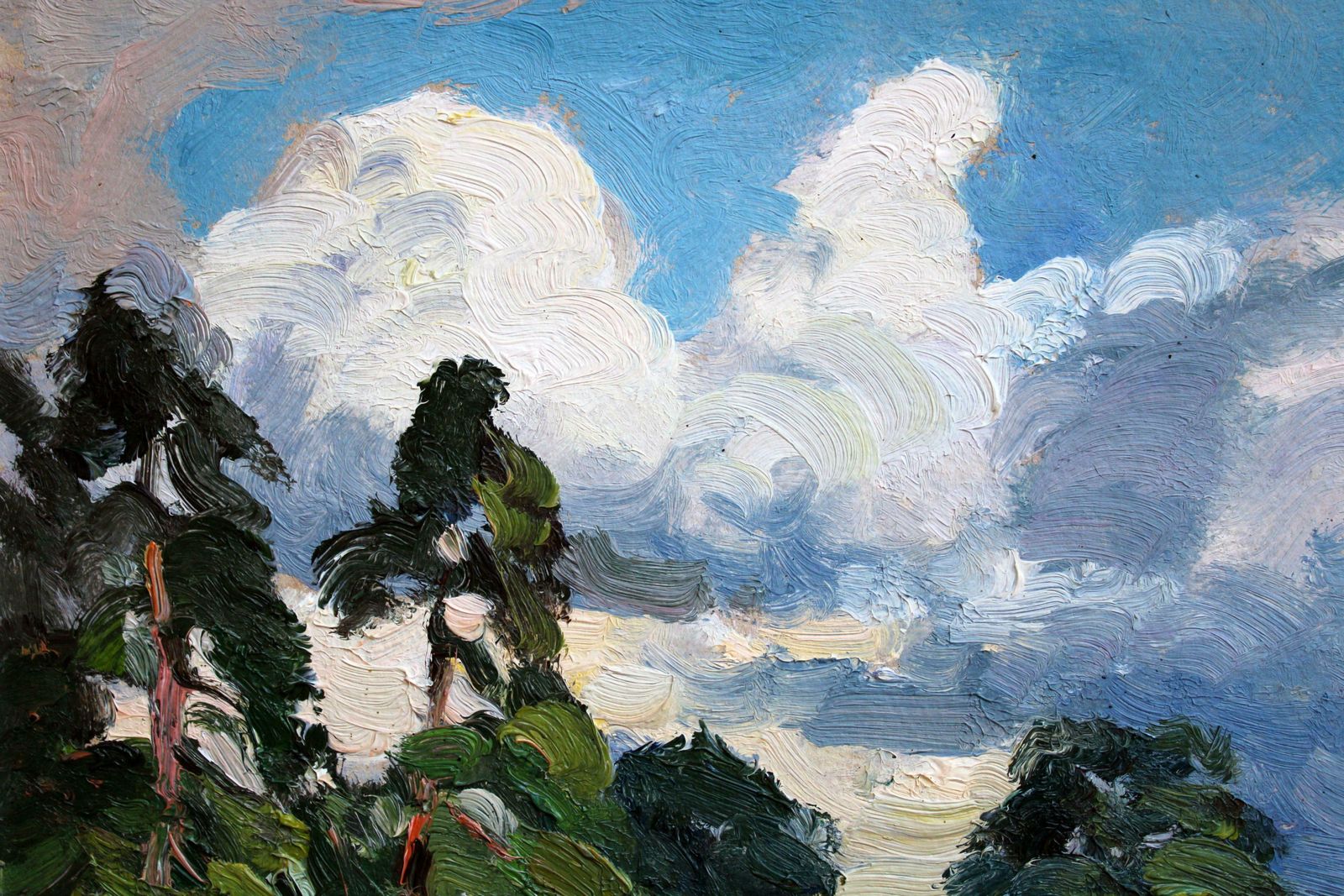 Edgars Vinters Haystacks. 1984, Cardboard, Oil, 40x49.5 Cm 1984 photo 825.0