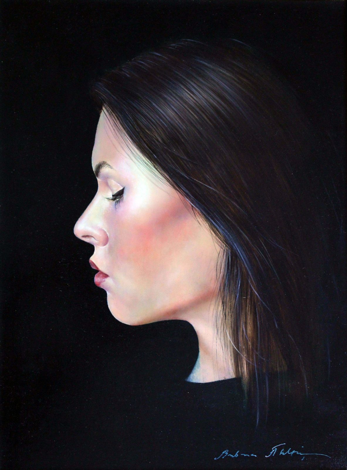 Barbara Abeltina Self Portrait. 2019, Canvas, Oil, 40x30 Cm