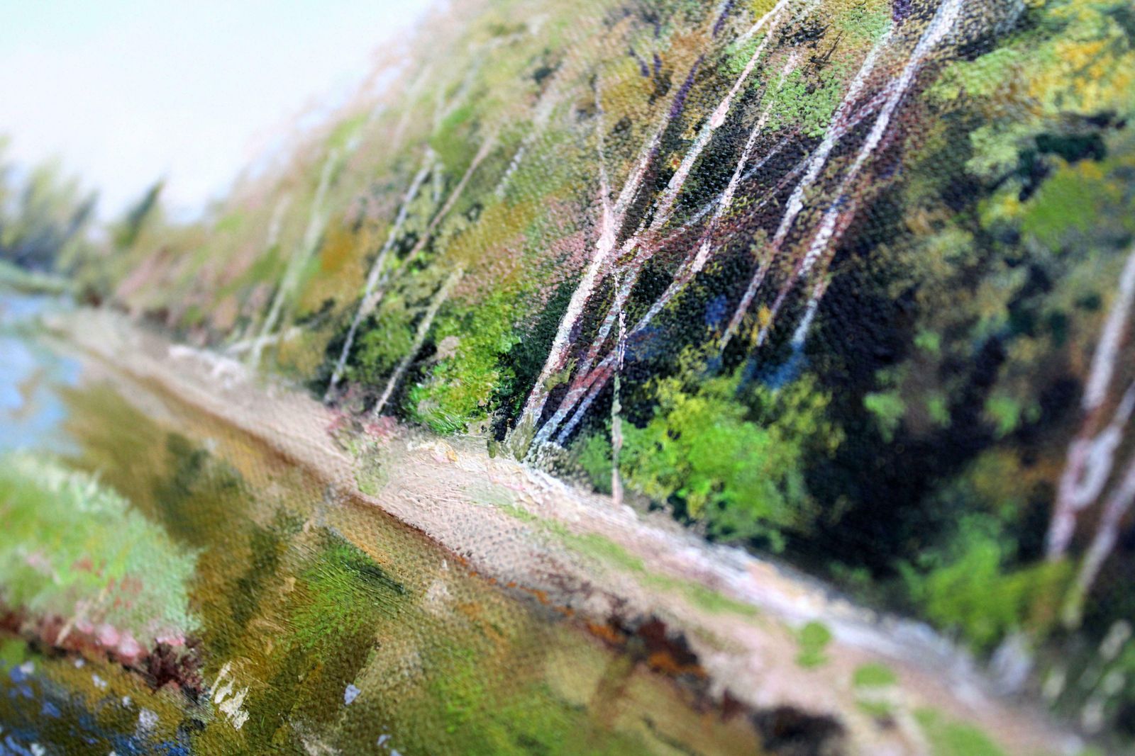 Janis Zingitis May. The Lobe River Flows Into Ogre. Oil On Canvas, 40x50 Cm 2023 photo buy