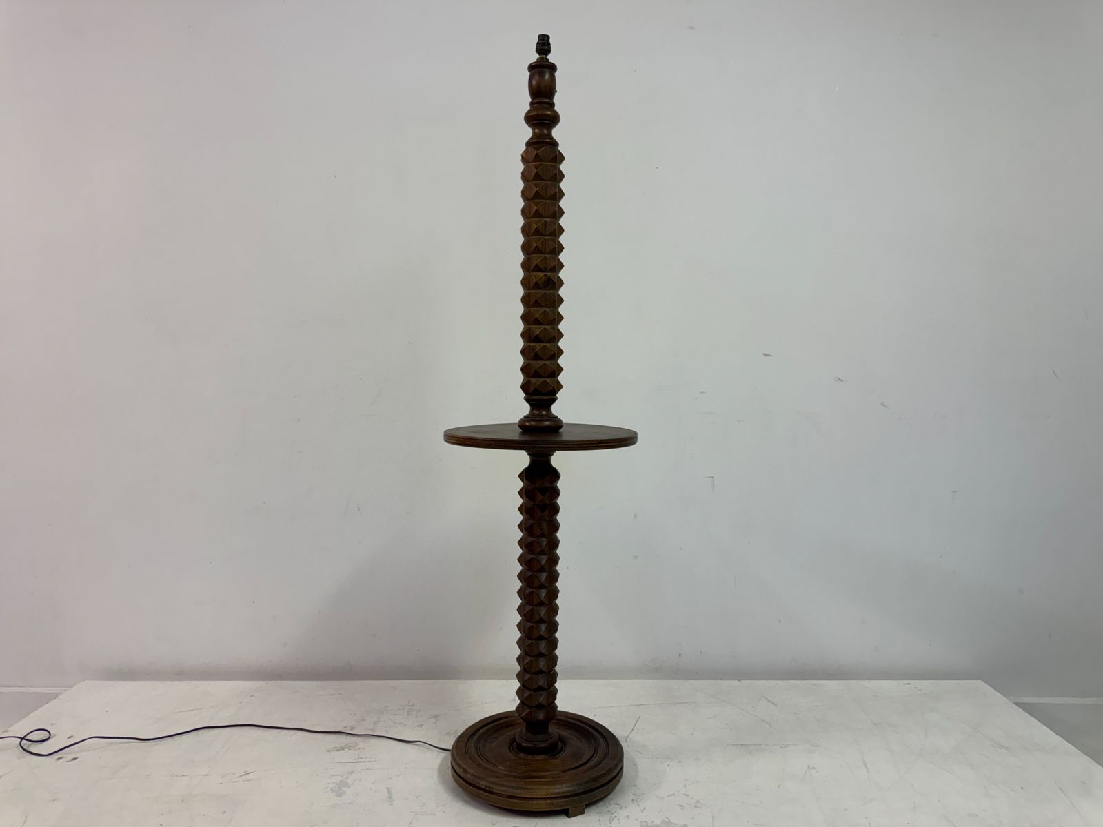 Carved French Floor Lamp In The Style Of Charles Dudouyt photo vinterior