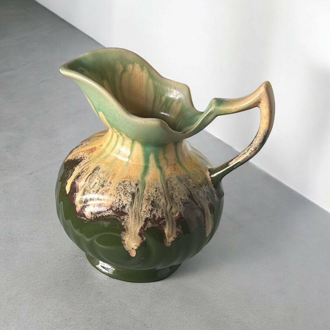 Faïencerie De Thulin Art Deco Ceramic Vase / Thulin Small Pitcher / Antique Belgium Pottery photo buy