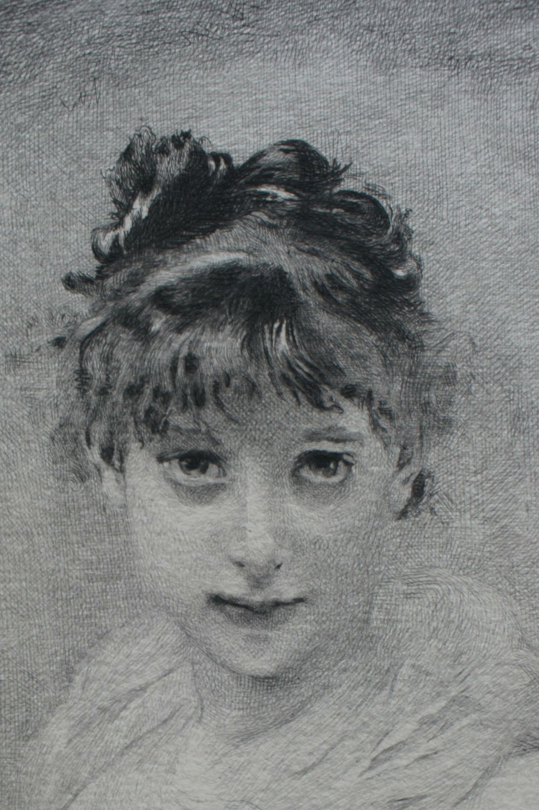 La Jeune Fille Au Chat After Charles Joshua Chaplin C1889 photo for sale