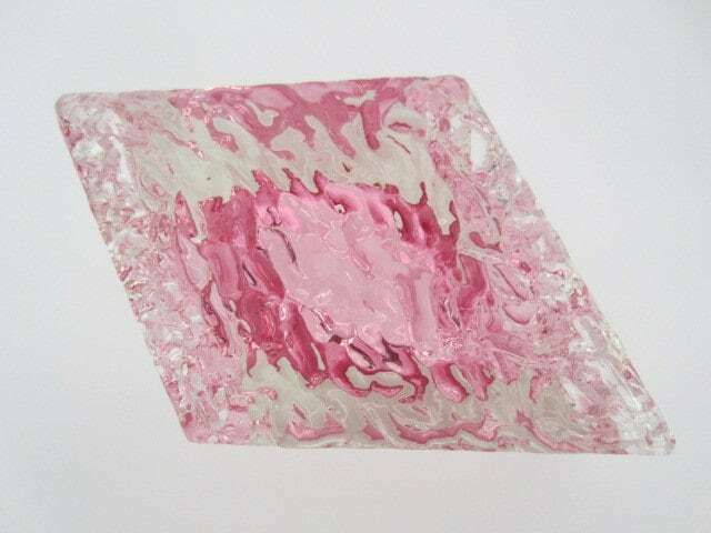 photo for sale Abstract Pink Ice Glass Sommerso Bowl Faceted Mandruzzato Murano