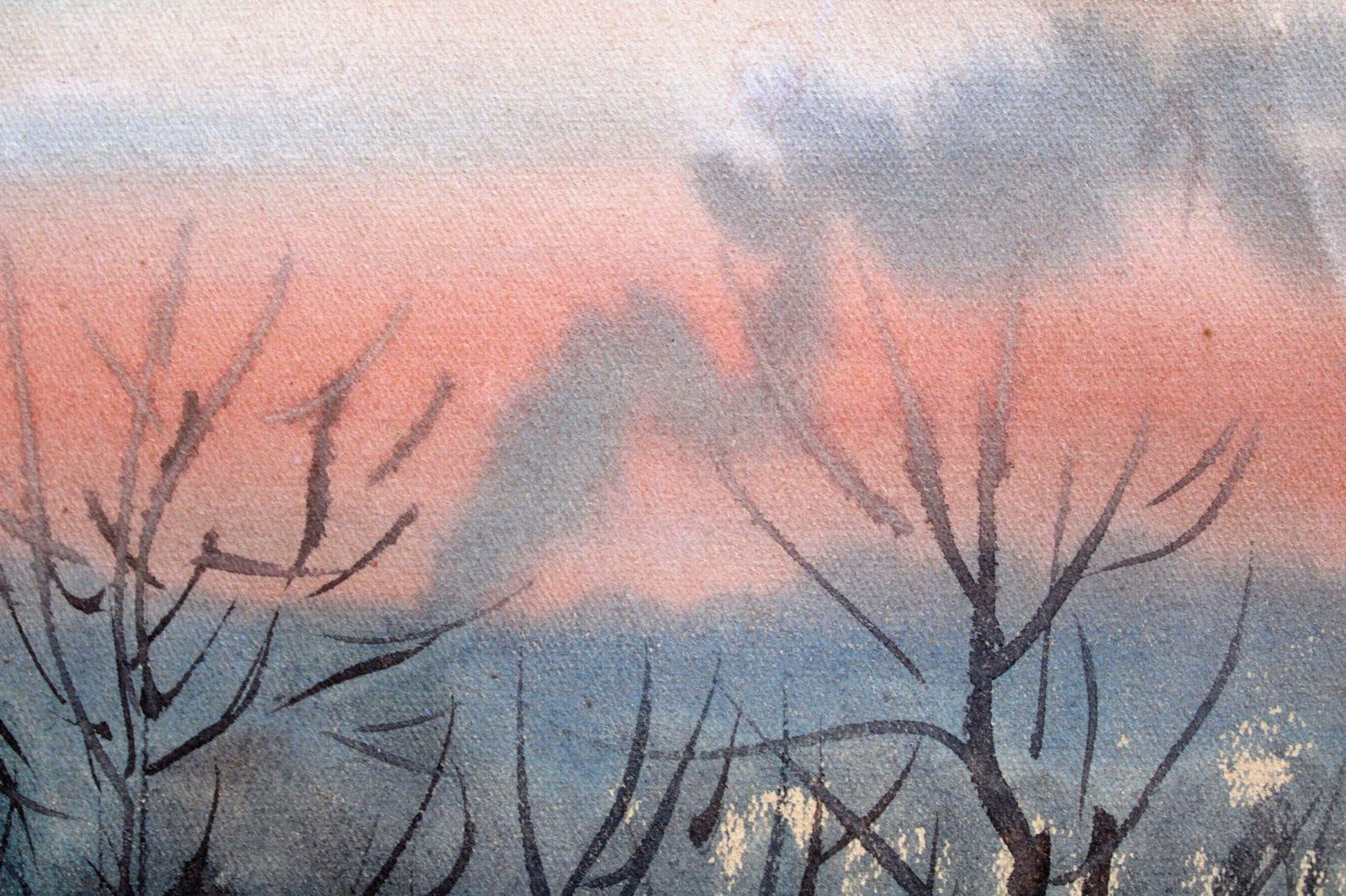 Janis Brekte Winter Day. 1969. Paper, Watercolor, 15x21 Cm photo 378.0