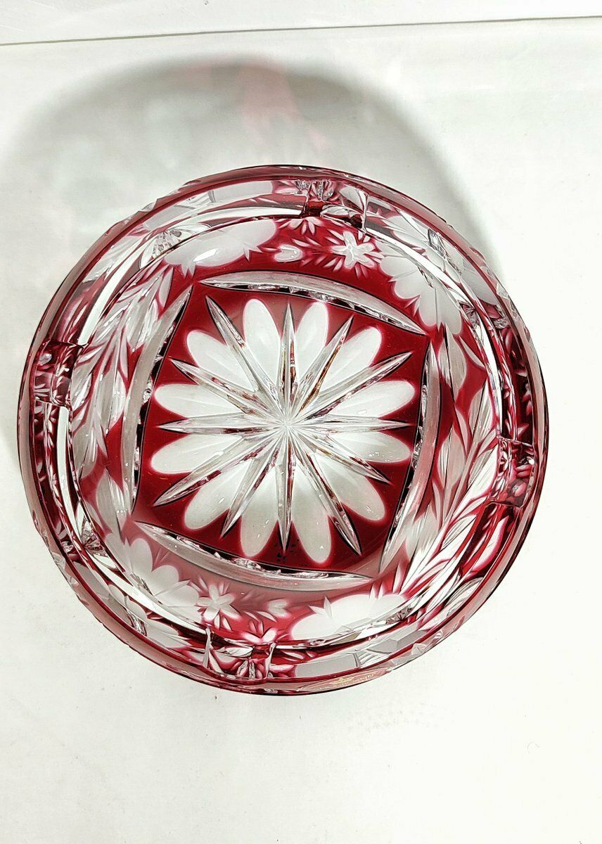Schonborner Bleikristal Cut Crystal Ashtray, Germany, 1970s photo furniture
