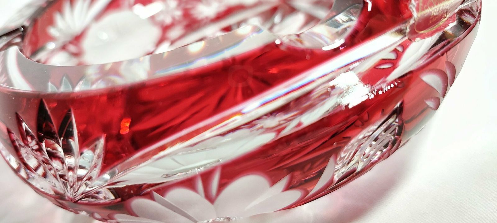 Schonborner Bleikristal Cut Crystal Ashtray, Germany, 1970s photo buy