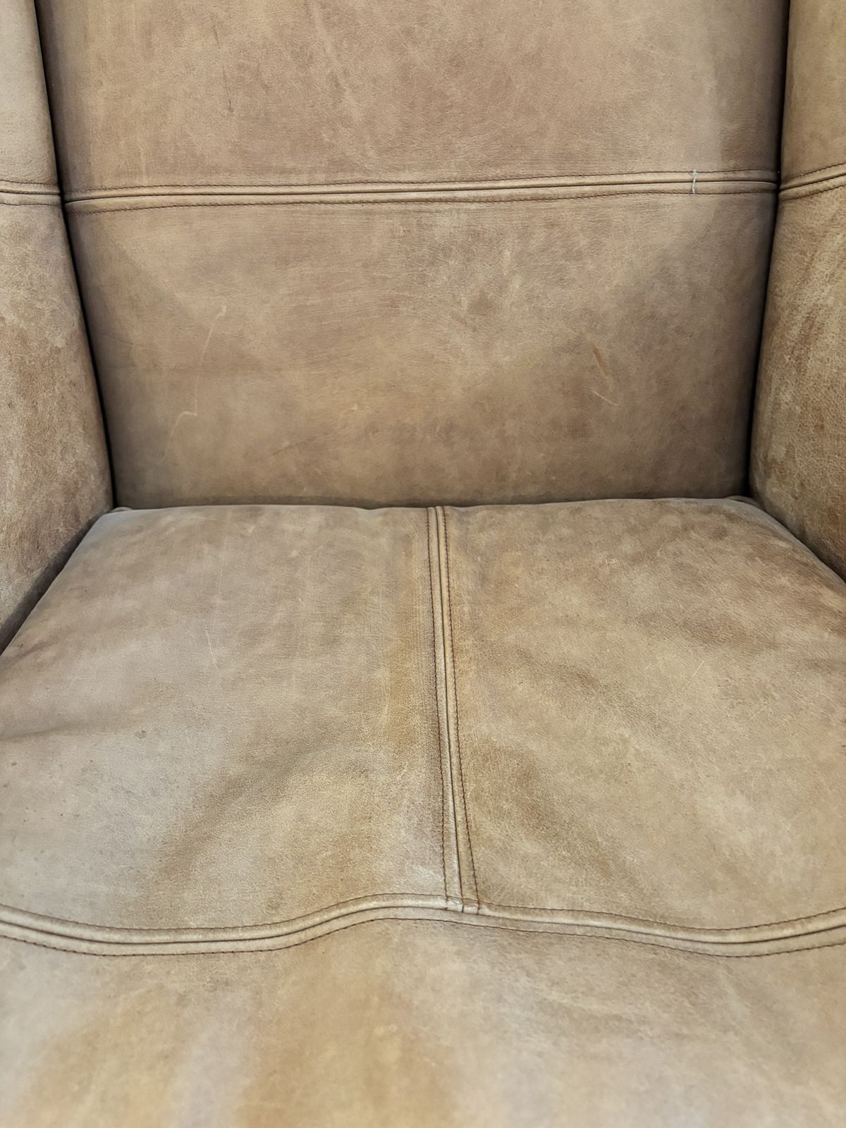 Two Treated Suede Studded Stylish Armchairs By Andrew Martin photo furniture
