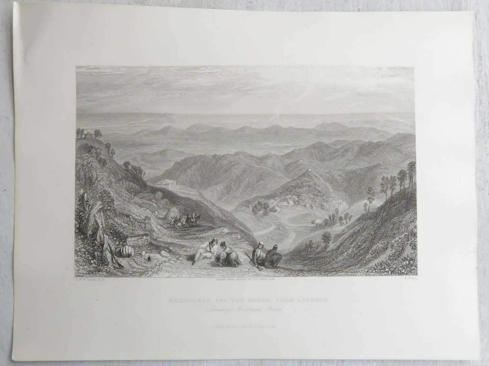photo furniture Set Of 15 Original Antique Prints Of The Himalayas, India, Circa 1830