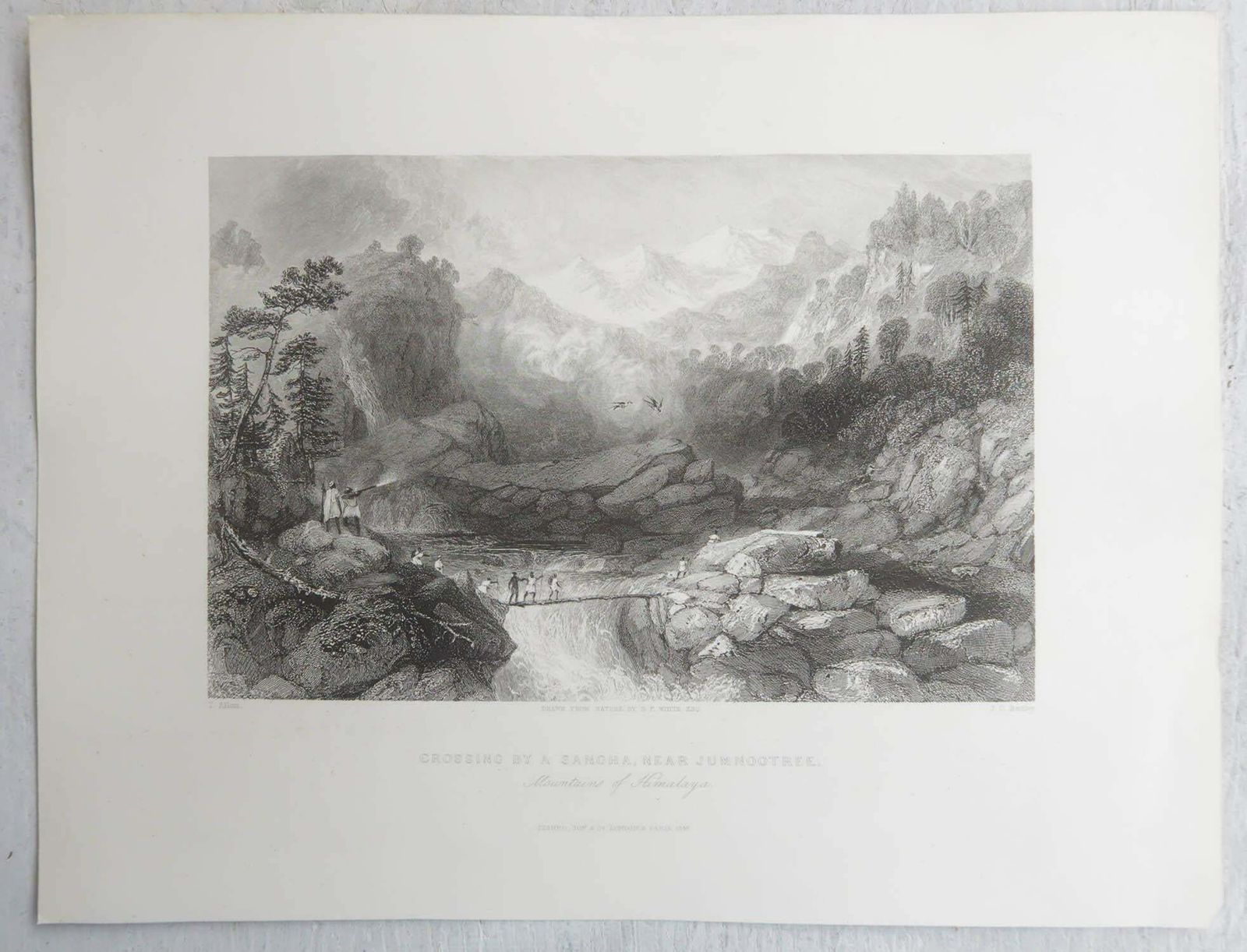 220.0 Set Of 15 Original Antique Prints Of The Himalayas, India, Circa 1830 photo
