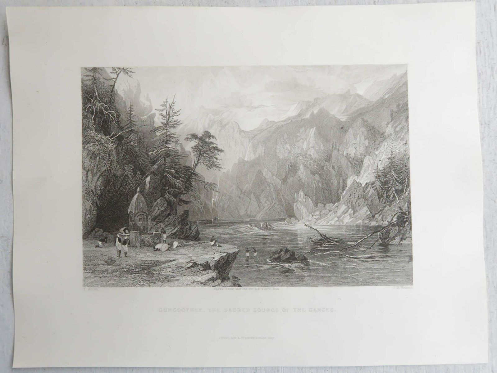 photo vintage Set Of 15 Original Antique Prints Of The Himalayas, India, Circa 1830