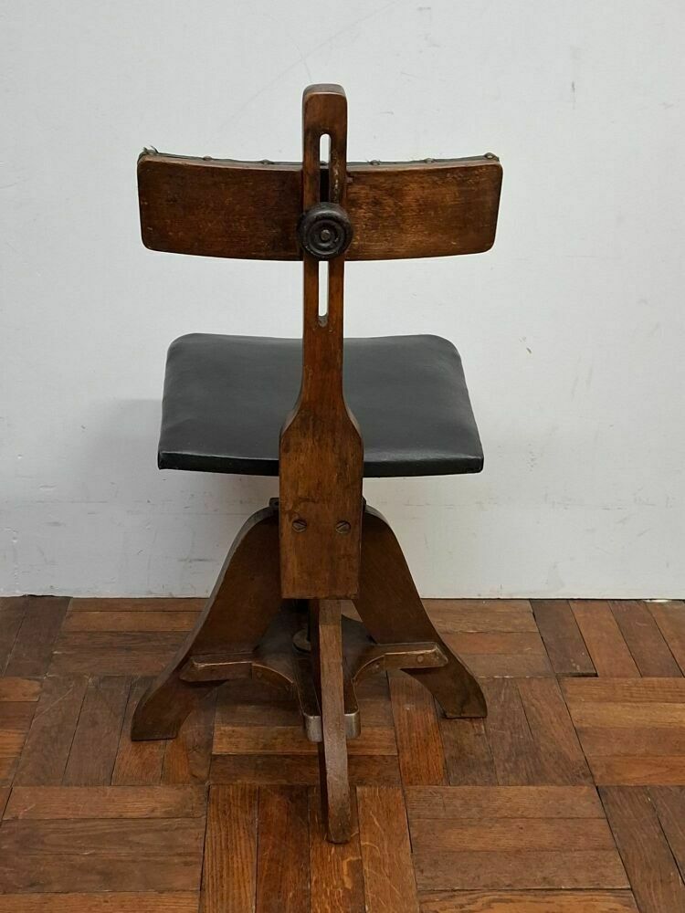 Draftmans/ Operators Stool By Glenisters Of High Wycombe, England, Wwii photo Furniture