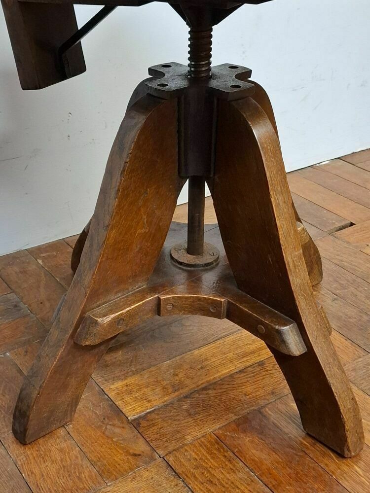 Draftmans/ Operators Stool By Glenisters Of High Wycombe, England, Wwii photo 590.0