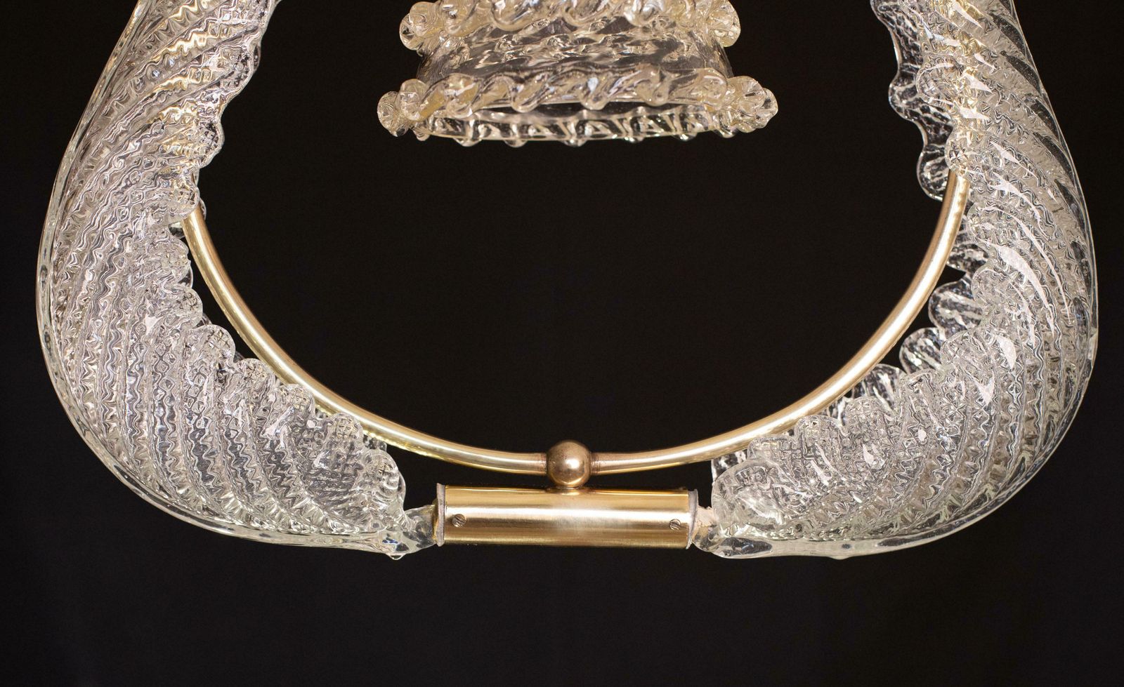 Elegant Art Decò Barovier And Toso Chandelier, 1940s photo vintage
