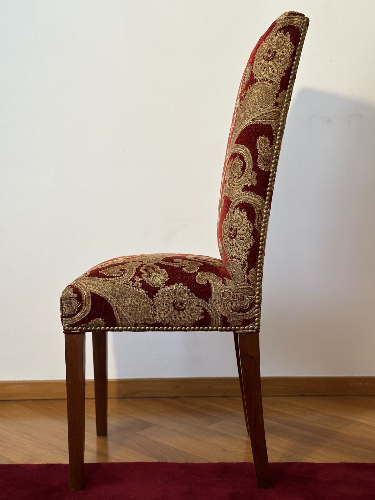 Dining Chairs In Cedar Wood And Fabric   Set Of 8 photo 3900.0